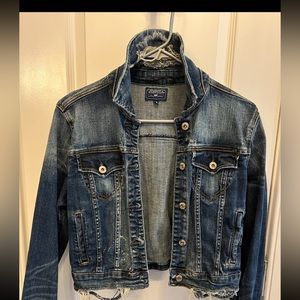 Just USA size M Distressed jean crop jacket.